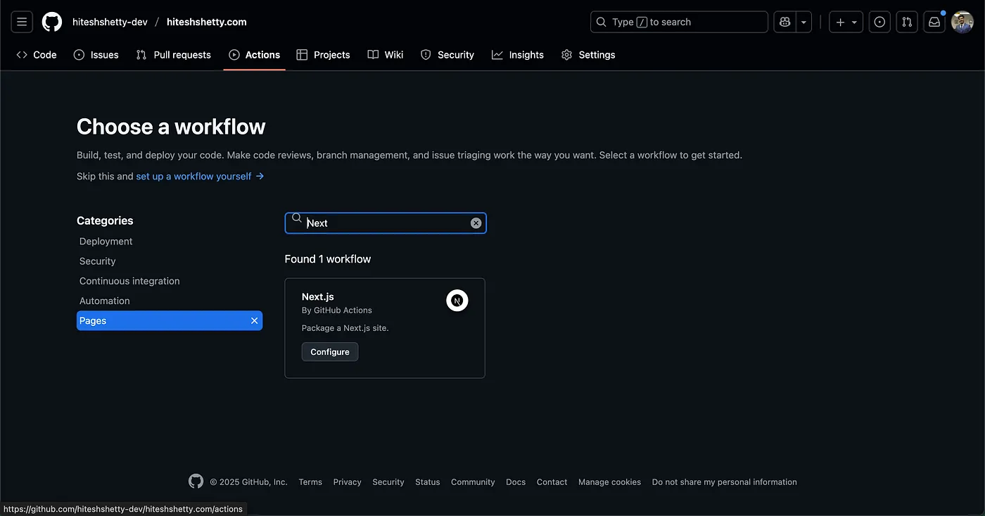 Configure prebuilt action in your repo