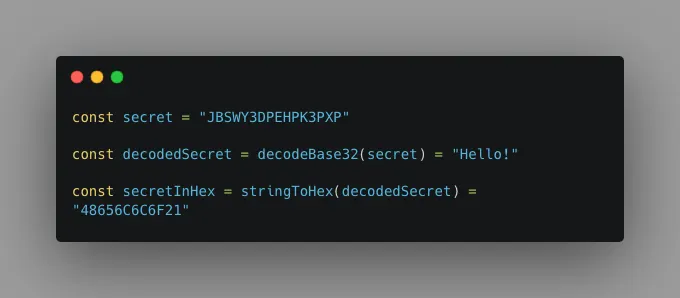 Secret Key Decoding Process