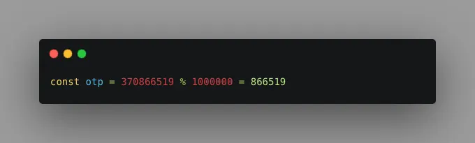 Final 6-Digit OTP Generation